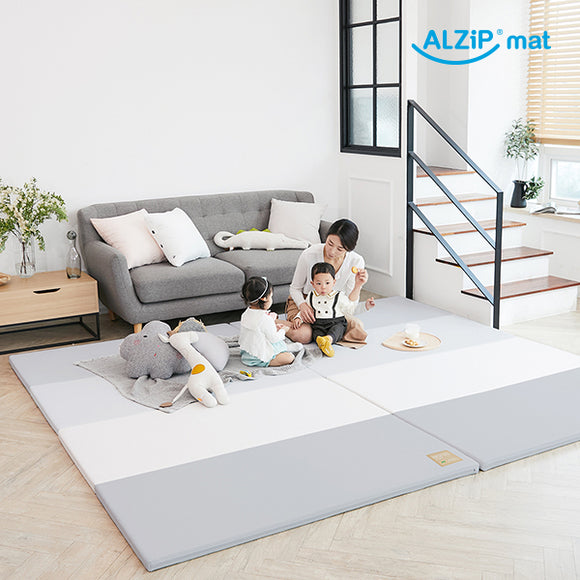 ALZIP MAT Baby Mat ALZiP MAT Eco Silion Folder Mat URBAN MILK GRAY *Sale Ends 10/15*