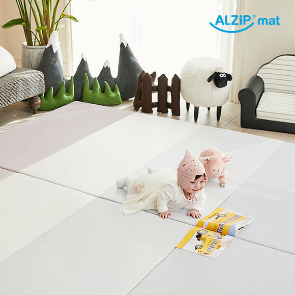 ALZIP MAT Baby Mat ALZiP Eco Silion Folder Mat URBAN GRAY PINK